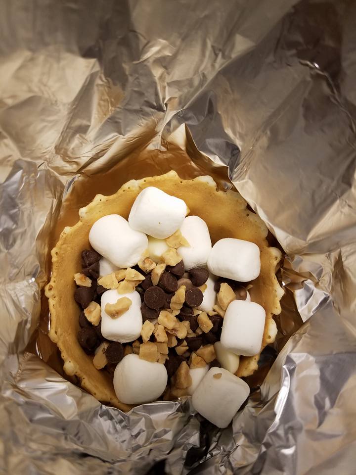 Waffle cone s'mores