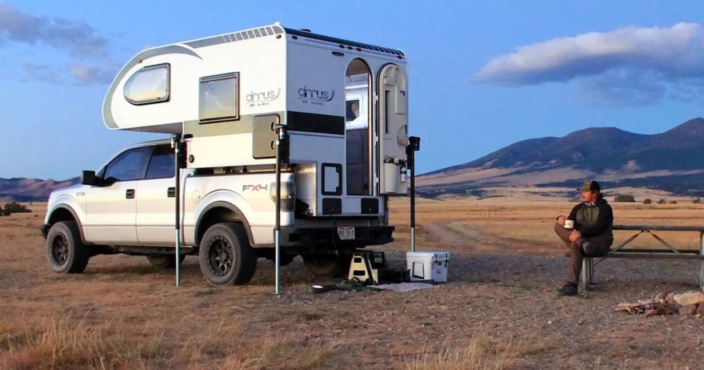 truck bed camper with bathroom